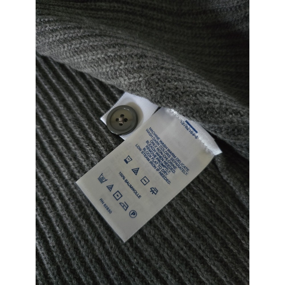 Lands End Womens Cardigan Sweater Size 2X Gray 100% Cotton with Pockets - Picture 7 of 8